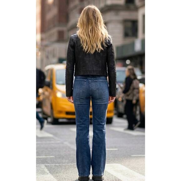 NYDJ Spanspring Pull-On Slim Bootcut Jeans Decker Blue Sz M 6,8,10 Lift Tuck - Picture 8 of 8